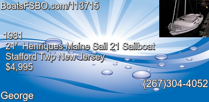 Henriques Maine Sail 21 Sailboat