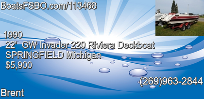 GW Invader 220 Riviera Deckboat