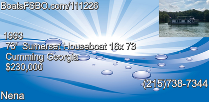 Sumerset Houseboat 16x 73