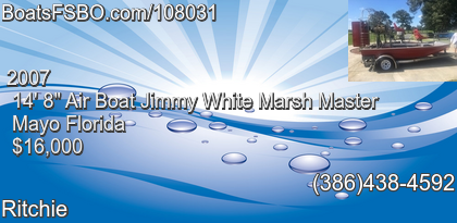 Air Boat Jimmy White Marsh Master