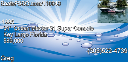 Ocean Master 31 Super Console