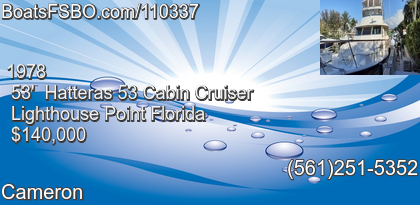 Hatteras 53 Cabin Cruiser