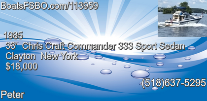 Chris Craft Commander 333 Sport Sedan