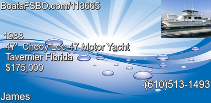 Cheoy Lee 47 Motor Yacht