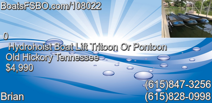 Hydrohoist Boat Lift Tritoon Or Pontoon