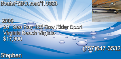 Sea Ray 185 Bow Rider Sport