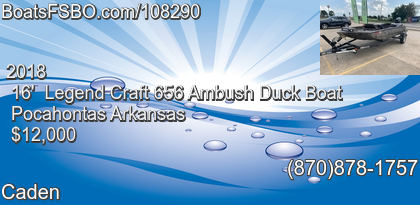 Legend Craft 656 Ambush Duck Boat