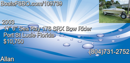 Sea Ray 176 SRX Bow Rider