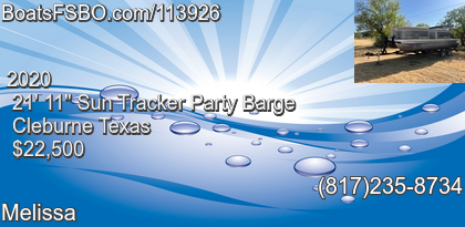 Sun Tracker Party Barge