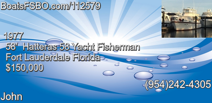 Hatteras 58 Yacht Fisherman