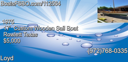 Custom Wooden Sail Boat