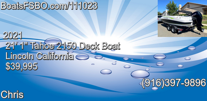 Tahoe 2150 Deck Boat