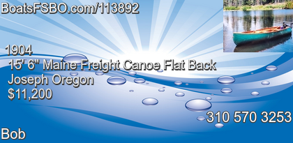 Maine Freight Canoe Flat Back
