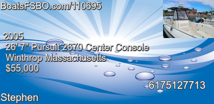 Pursuit 2670 Center Console