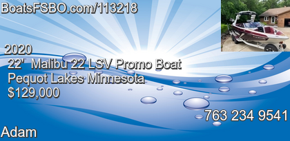 Malibu 22 LSV Promo Boat