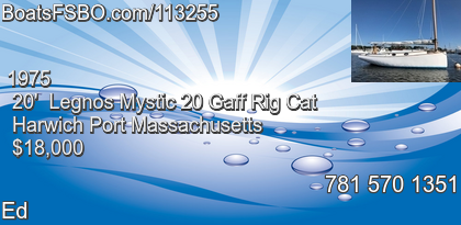 Legnos Mystic 20 Gaff Rig Cat