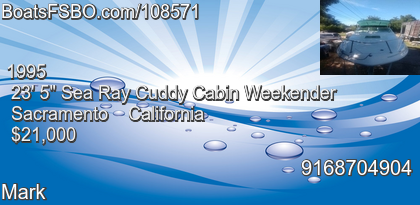 Sea Ray Cuddy Cabin Weekender